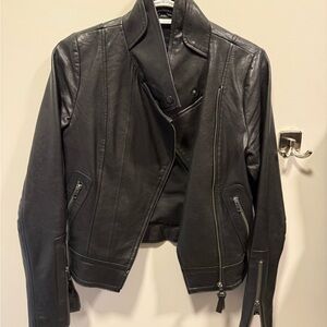 Aritzia Black Leather Jacket